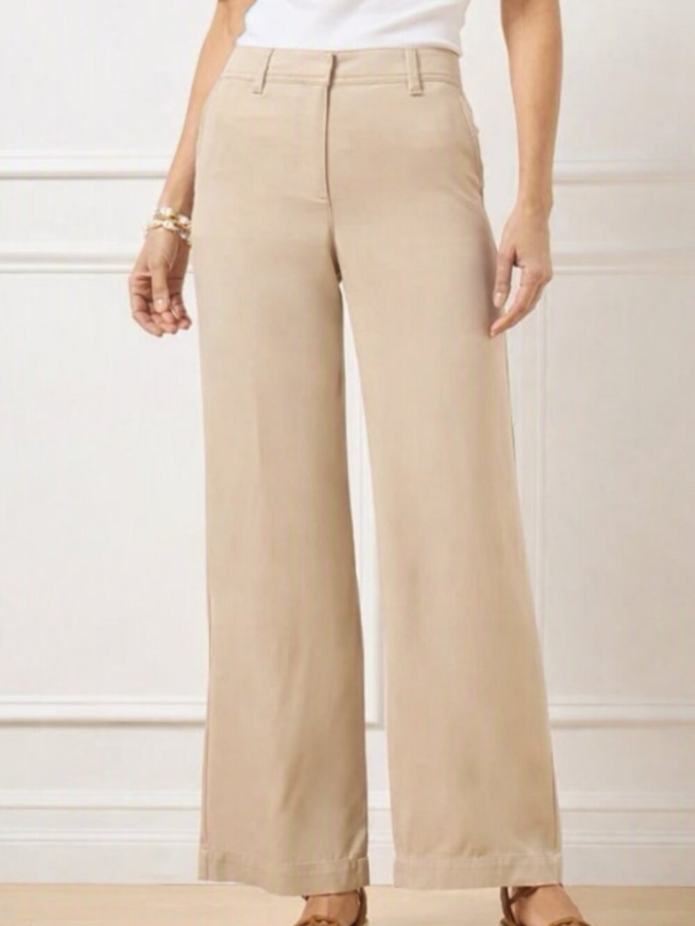Talbots Flowy Wide Ankle Pants, Size 2, NWT